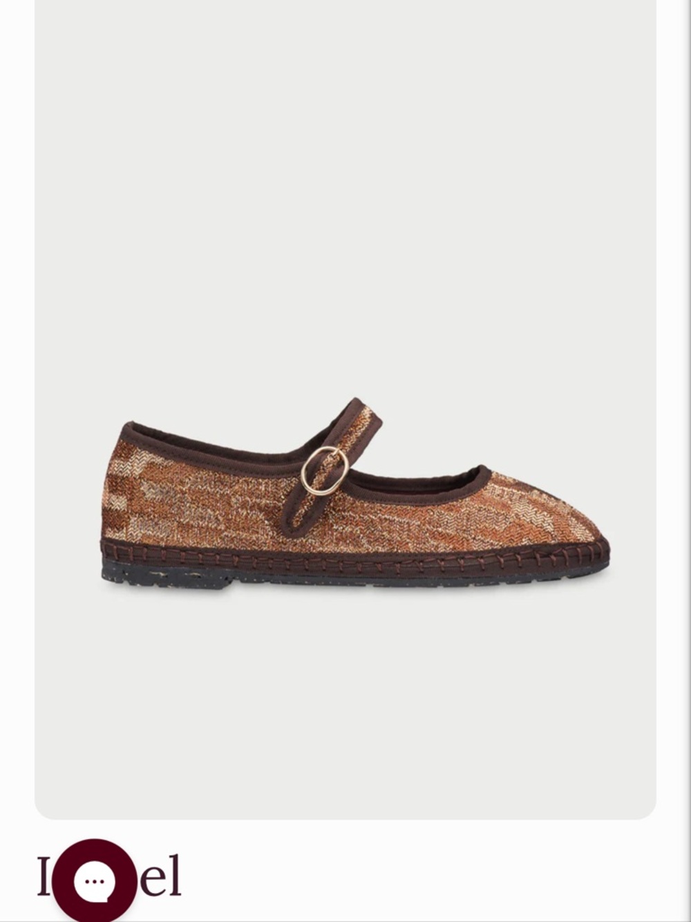 Brown Glitter Mary Jane Sandal with Buckle